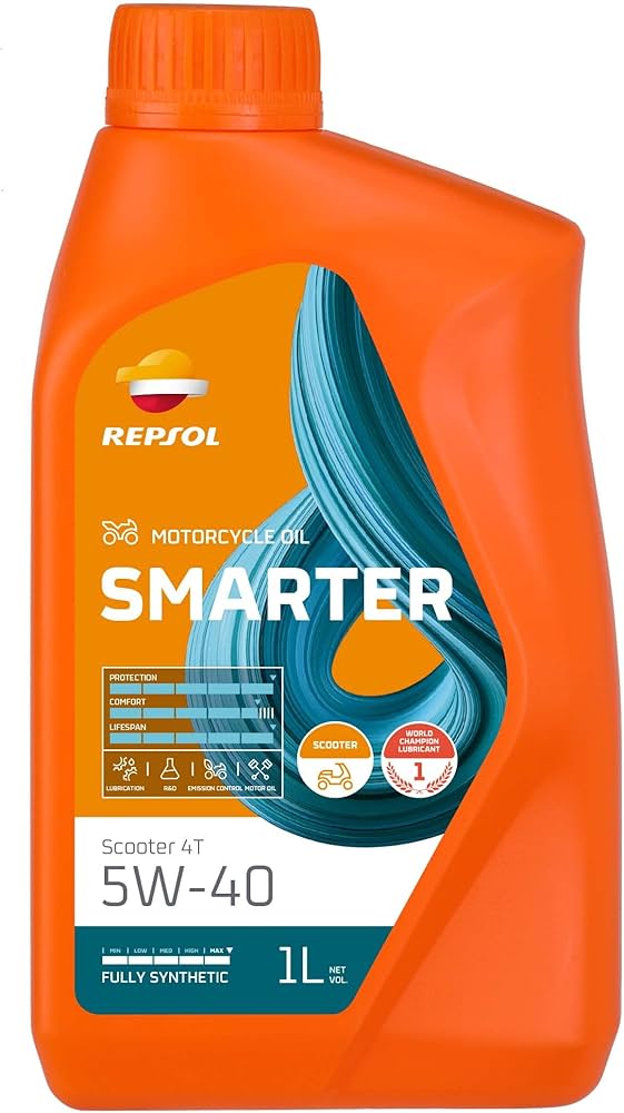 REPSOL SCOOTER 4T 5W40 LT.1 SMARTER OLIO MOTORE SINTETICO