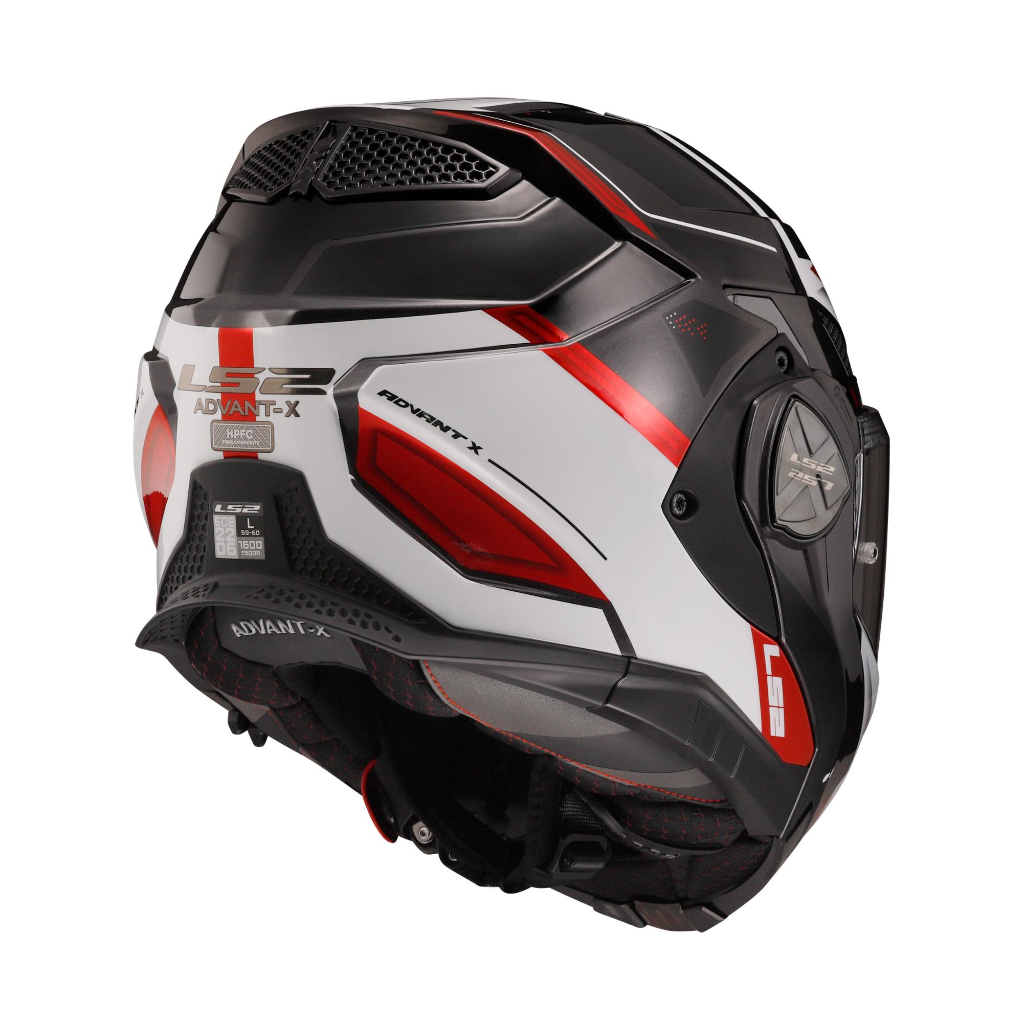 Casco Modulare LS2 FF901 Advant X Spectrum Nero/Bianco/Rosso - Reversibile 180°
